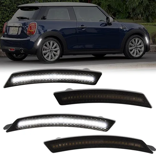 Vista 8 de Gempro - Lámpara intermitente LED con marcador lateral para MINI Cooper R50 R52 R53 2002-2006, para guardabarros delanteros, lente ahumada, 2