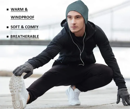 Vista 6 de EMPIRELION Gorro de invierno Softshell con forro polar para correr, 9 pulgadas, gorra táctica térmica, para hombre y mujer