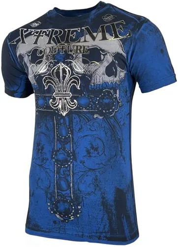 Vista 4 de Xtreme Couture by Affliction - Camiseta para hombre, color azul