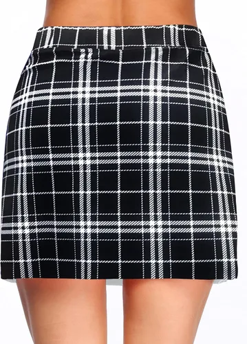 Vista 3 de Ekouaer - Falda pantalón deportiva con pantalón corto y bolsillo interior para mujer, faldas ligeras para golf, tenis, correr, entrenamiento