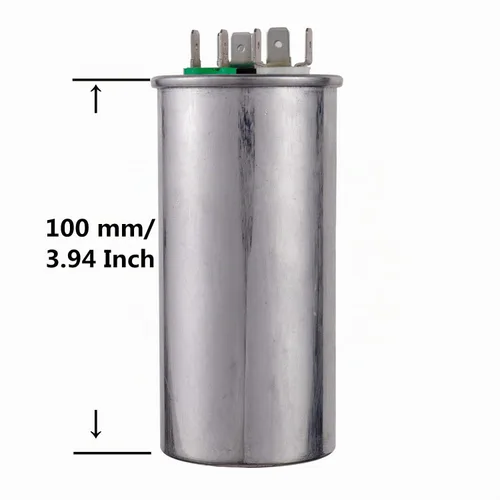 Vista 2 de BOJACK 30+5uF 30/5MFD ±6% 370V/440V CBB65 Condensador de arranque circular de doble funcionamiento para motor de CA, arranque de ventilador