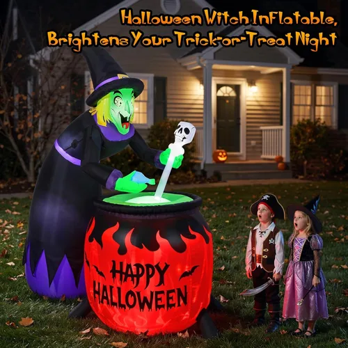 Vista 7 de Luxspire Inflables inflables de Halloween para exteriores de 8 pies Multicolor
