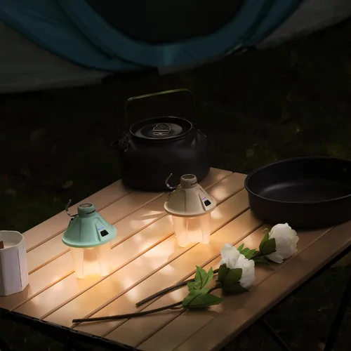 Vista 7 de EverBrite Paquete de 2 linternas de campamento recargables, luz LED de camping de 450 lm con 5 modos, base magnética y gancho para colgar, carga
