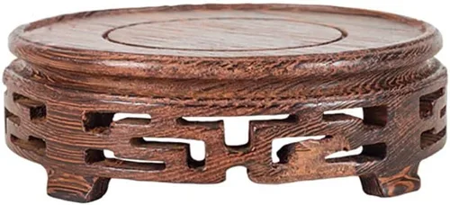 Vista 8 de Soporte de planta en maceta interior con base de madera de ala de pollo pulida compacta Hard Solid Wood Provides Solid Heavy Texture, Delicate