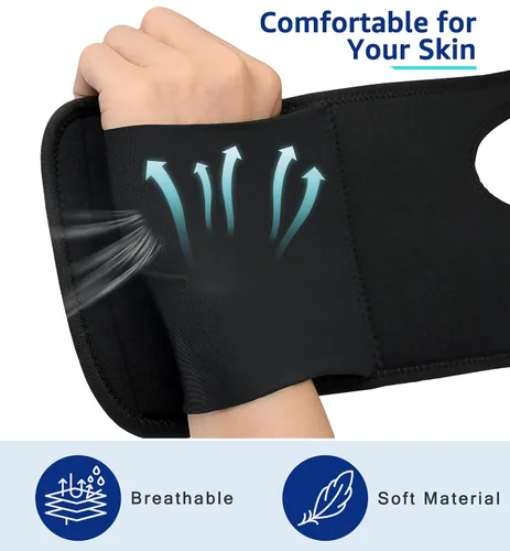 Vista 5 de HiRui Muñequera con férula para hombres y mujeres, soporte de mano para artritis del túnel carpiano, tendinitis, recuperación de esguinces, alivio