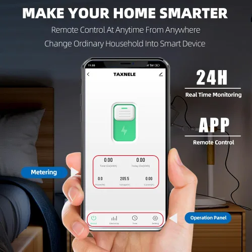 Vista 6 de Interruptor de circuito inteligente WiFi 63A MCB, relé temporizador de medición de potencia para TUYA Smart Home Interruptor de control remoto
