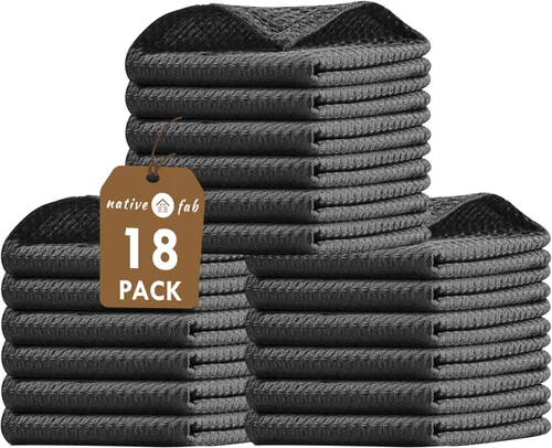 Vista 14 de Native Fab Juego de 8 toallas de cocina y paños de cocina, absorbentes, duraderos, de secado rápido para limpiar, cocinar, hornear, ideal