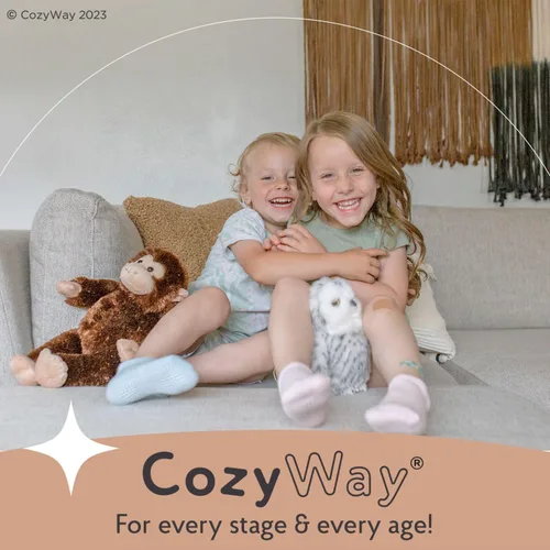 Vista 6 de CozyWay Baby Anti Slip Crew Socks 6 Pairs with Grips for Toddlers Little Boys Girls Infants Kids Non Skid