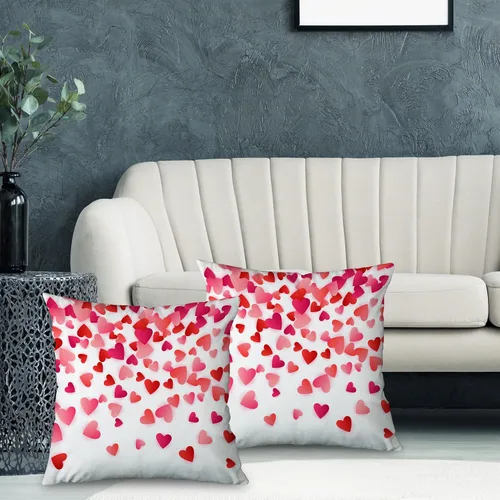 Vista 4 de Juego de 2 fundas de almohada de corazón para el día de San Valentín de 20 x 20 pulgadas, regalos románticos de San Valentín, Día de la Madre