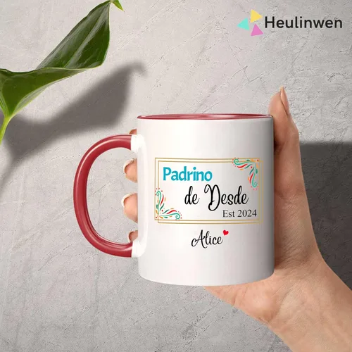 Vista 6 de Bautizo Recuerdos Juego De 2 Tazas 2024, Para Niño, Niña, Propuesta de Regalos de Dios Padrinos De Bautizo Propuesta Set 2 Tazas Café 11Oz, Regalo
