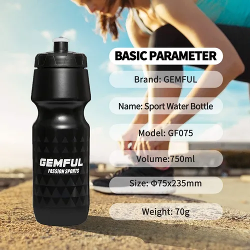 Vista 6 de GEMFUL Botella de agua para bicicleta sin BPA, 25.4 fl oz, paquete de 2