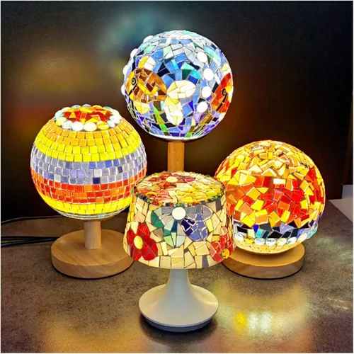 Vista 6 de Azulejos de mosaico cuadrados de cristal naranja mosaico de vidrio para manualidades, marcos de fotos hechos a granel, joyería hecha a mano