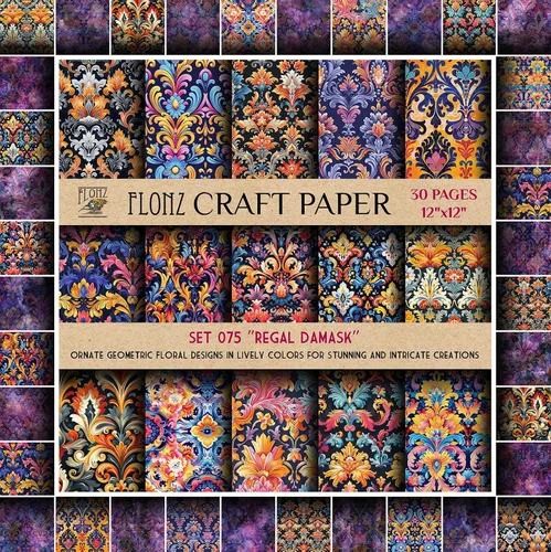 Vista 5 de Papel para álbum de recortes (30 páginas 30 x 30 cm) Meadow Bliss: margaritas vibrantes y encantadores patrones florales inspirados en prados