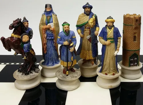 Vista 2 de Juego de ajedrez de las Cruzadas de la época medieval Árabes vs Cristianos - SIN tablero