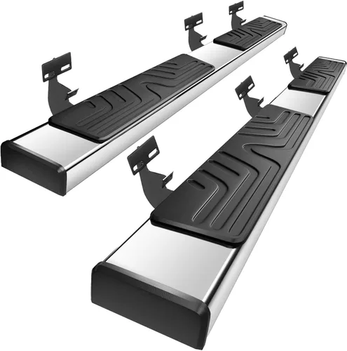 Vista 10 de PZ - Estribos de 6 pulgadas compatibles con Dodge Ram 1500 Crew Cab 2009 - 2018 (incluye 2019 - 2024 1500 Classic), Ram 2500 3500 2010 - 2024 Negro
