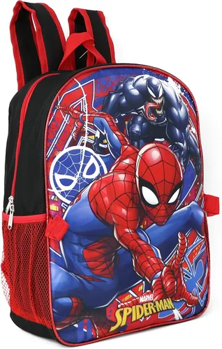 Vista 2 de Ruz Spiderman - Mochila de 16 pulgadas para niños (rojo-azul), Varios
