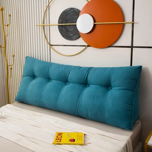 Vista 16 de Almohada de cabecera de cuña para reposo en cama, almohada de lectura, almohadas triangulares, almohadas de cuña para cabecero triangular, relleno