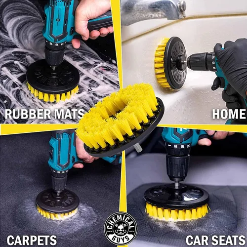 Vista 5 de Chemical Guys CWS203 HOL315 Fabric Clean - Kit de limpieza de espuma cítrica y cepillo de taladro fácil de usar, para alfombras y tapicería