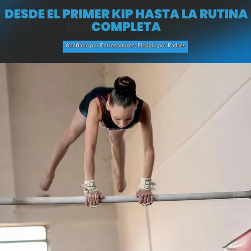 Vista 5 de Gibson Athletic Just Right Agarres para Barras Asimétricas de Gimnasia para Niñas - Agarres de Cuero de Ajuste Estrecho para Barras de Gimnasia