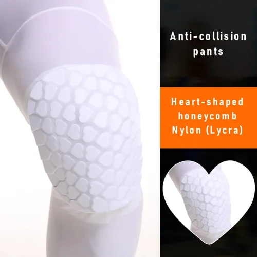 Vista 14 de Paquete de 2 pantalones de baloncesto para hombre con rodilleras 3/4 capri acolchadas, mallas de compresión deportivas, capa base atlética