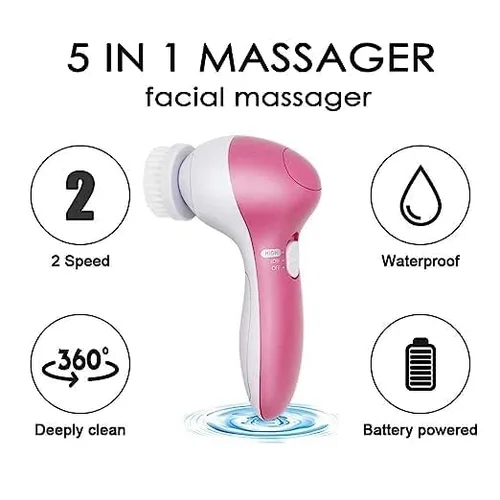 Vista 6 de Kit facial rosa masajeador facial máscara facial kit para mujeres crema de masaje facial gel facial exfoliante facial kit exclusivo 8.82 oz paquete