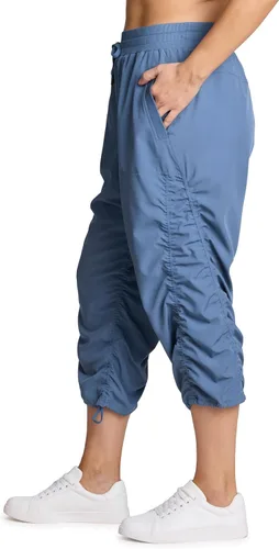 Vista 25 de RBX Pantalón capri tejido ligero con cordón para mujer, talla grande