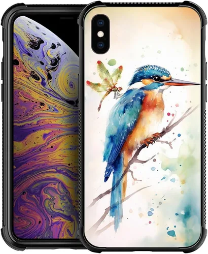Vista 10 de CARLOCA Funda compatible con iPhone XR, iPhone XR para niños, hombres y jóvenes, diseño de nebulosa espacial, a prueba de golpes, antiarañazos