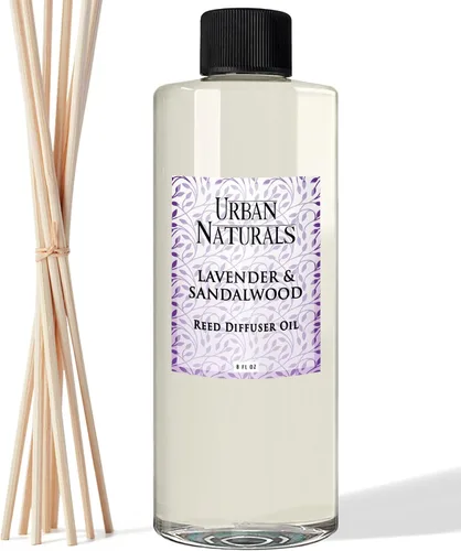 Vista 84 de Urban Naturals Recambio de aceite difusor de varillas ámbar y lavanda, lavanda relajante, ámbar cálido, aroma calmante para habitación, 4 onzas +