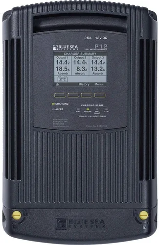 Vista 2 de Blue Sea 7531 - Cargador de batería (12 V CC 25 A, 3 salidas Gen 2)