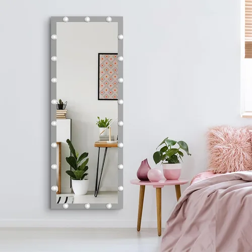 Vista 7 de Espejo de longitud completa con luces, espejo de cuerpo de 63 x 24 pulgadas con 22 bombillas LED regulables, 3 modos de color, control táctil