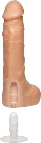 Vista 2 de Doc Johnson Bust It - Consolador realista FIRMSKYN con ventosa extraíble Vac-U-Lock - Compatible con máquina F y arnés - Solo para adultos, vainilla
