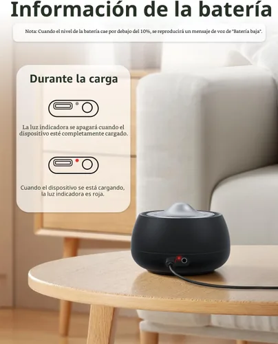 Vista 7 de Cuenco Tibetano Cantante Electrónico Portátil, 8 Frecuencias de Curación (396-963Hz), Modo Automático/Manual, Vibración y Temporizador - Dispositivo