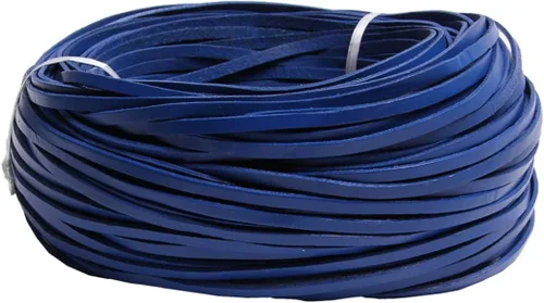 Vista 8 de Cuerda de cuero genuino de 21 yardas, cuerda plana de cuero trenzado para hacer joyas, collares, pulseras, cordones de zapatos, correas de bolsa