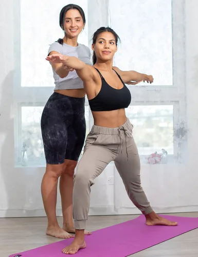 Vista 4 de AJISAI - Pantalones deportivos para mujer con cordón y bolsillos, para correr y relajarse