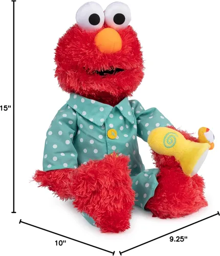 Vista 10 de GUND Sesame Street - Peluche oficial de Elmo Muppet Bedtime, juguete de peluche prémium que brilla en la oscuridad para edades de 1 año en adelante