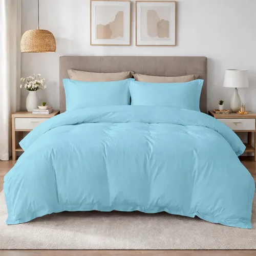 Vista 10 de SLEEP-NEST Juego de funda de edredón 100% algodón, tamaño individual/individual XL, juego de ropa de cama de 3 piezas con cierre de cremallera, 600