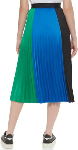 Vista 4 de Karl Lagerfeld Paris Falda deportiva sin botones para mujer, NegroBl LltLsh Mdw