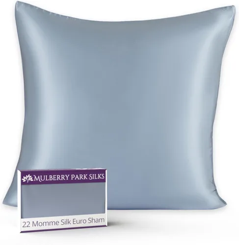 Vista 26 de Mulberry Park - Funda de almohada 100% seda, 22 mommes, seda de morera grado 6A, cierre de sobre profundo, color negro/estándar (20 x 26 pulgadas)