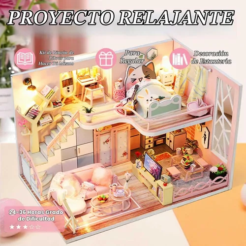 Vista 5 de Flever Casa de Muñecas en Miniatura Kit DIY para Casa Creativa con Muebles para Regalo Romántico de San Valentín (Historias de Flores)