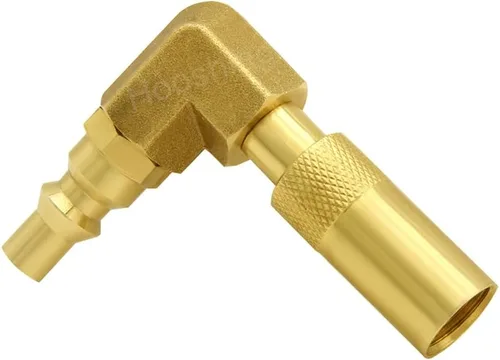 Vista 4 de Hooshing Adaptador de codo de conexión rápida RV de 1/4 de pulgada, ajuste de conversión de baja presión para Blackstone de 17 pulgadas y 22