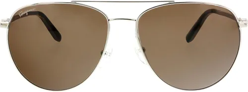 Vista 2 de Ferragamo - Gafas de sol polarizadas marrón de aviador SF157S 045 60