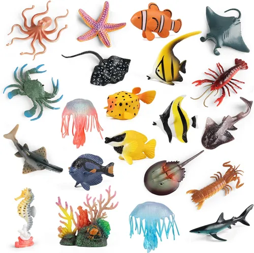 Vista 13 de Juego de 30 figuras de animales pájaros, surtido de juguetes realistas de vida silvestre con huevos de nido, loro, búho, águila, colibrí, flamenco