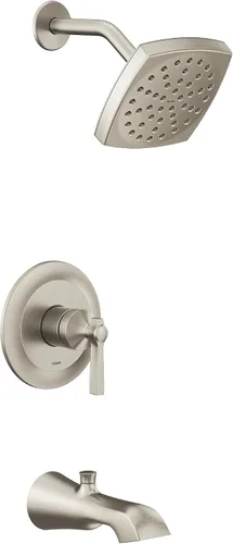 Vista 9 de Moen UTS2913EPBG Flara M-CORE Serie 2 - Kit de molduras para bañera y ducha con 1 mango, requiere válvula, oro cepillado