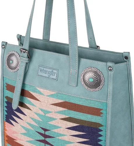 Vista 3 de Wrangler Aztec - Bolso bandolera de lona con estampado azteca