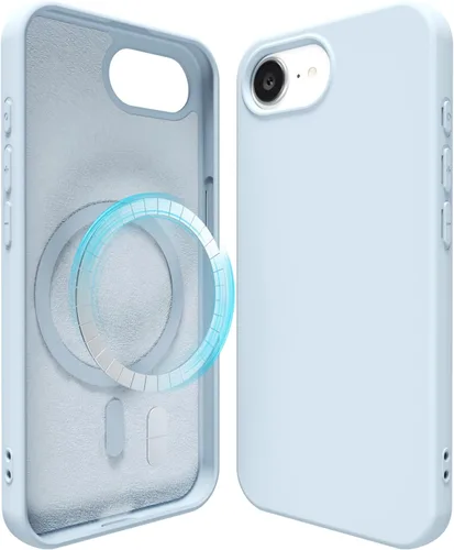 Vista 46 de oakxco Funda de silicona para iPhone 12 Pro Max, magnética, compatible con carga inalámbrica Magsafe, cubierta protectora de goma suave y delgada