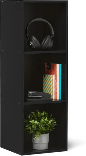 Vista 6 de Amazon Basics - Estantería de 5 cubos compatible con organizadores de almacenamiento de tela, color negro Compatible con organizadores de cubos