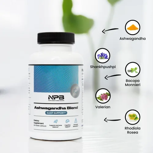 Vista 6 de Nature's Pure Blend Suplementos de Ashwagandha – Raíz y extracto orgánico de Ashwagandha para mujeres y hombres – Alivio del estrés, sueño y apoyo