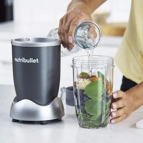 Vista 5 de Magic Bullet NutriBullet NBR0802 - Batidora de batido de 8 piezas, 600 W, color gris