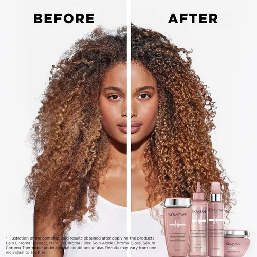Vista 4 de KERASTASE Chroma Absolu - Suero capilar para cabello teñido con antiencrespamiento y protección contra el calor