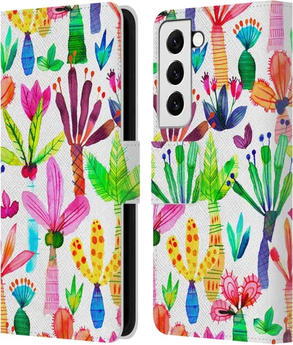 Vista 261 de Head Case Designs Officially Licensed Ninola Brushstrokes Black Summer Patterns Leather Wallet Case Compatible with Samsung Galaxy A07 4G